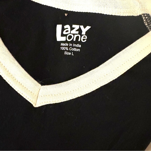 LAZY ONE Mama Bear Pajama Set, black and ivory - Picture 5 of 5